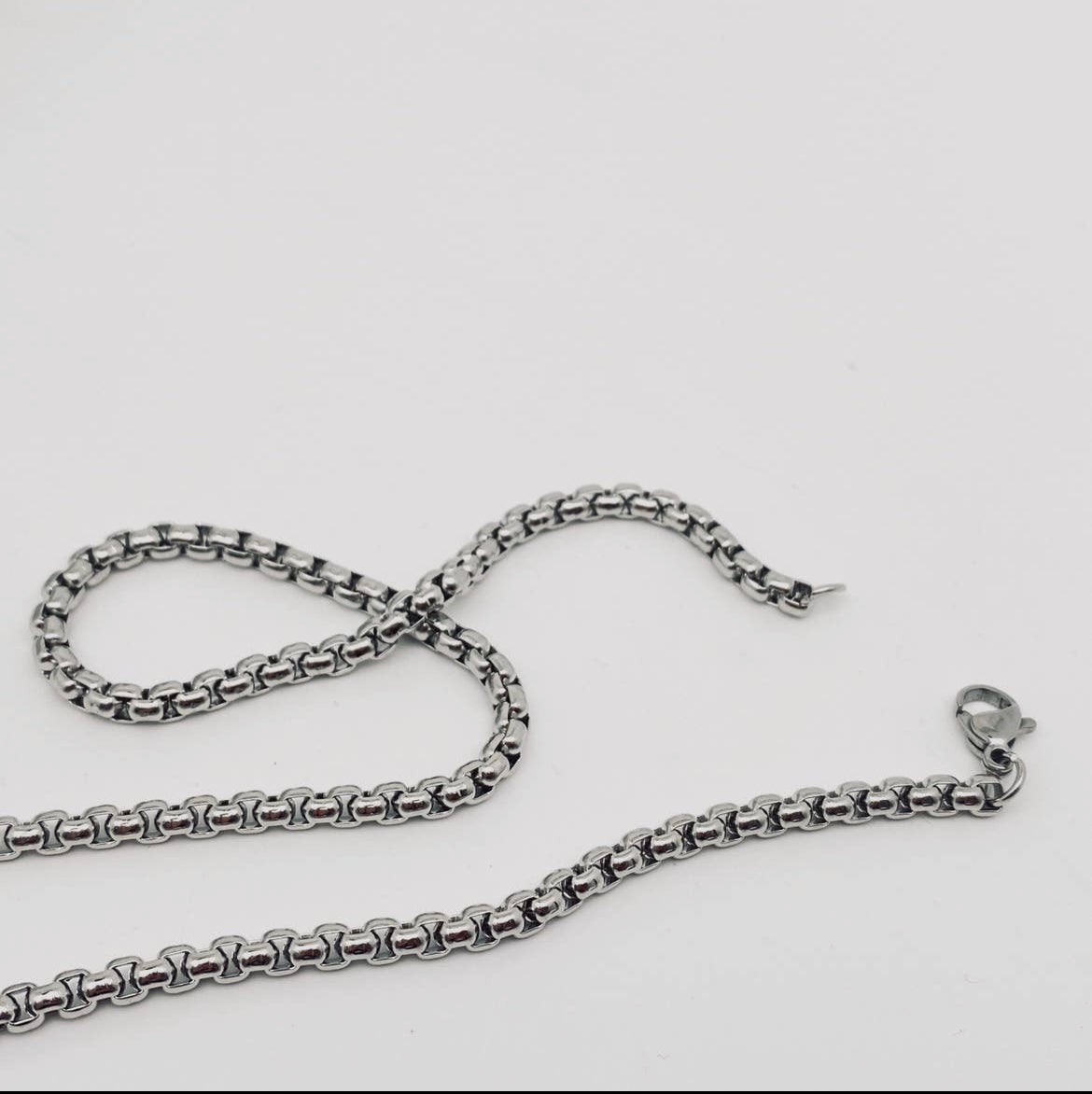 2.5 MM Thick Stainless Steel Square Chain 50 CM to 65 CM in length