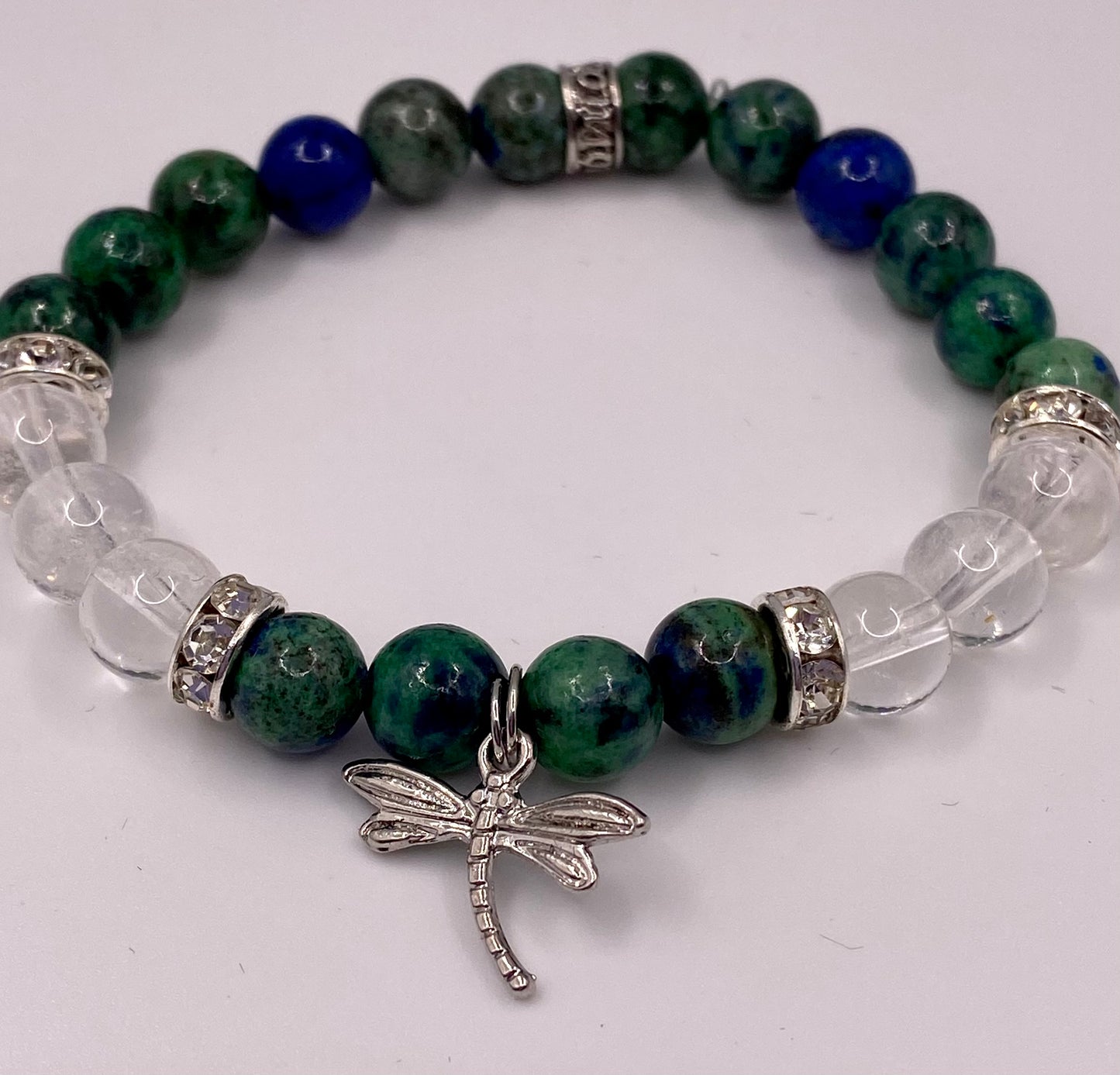 Dragonfly Bracelet with Chrysocolla