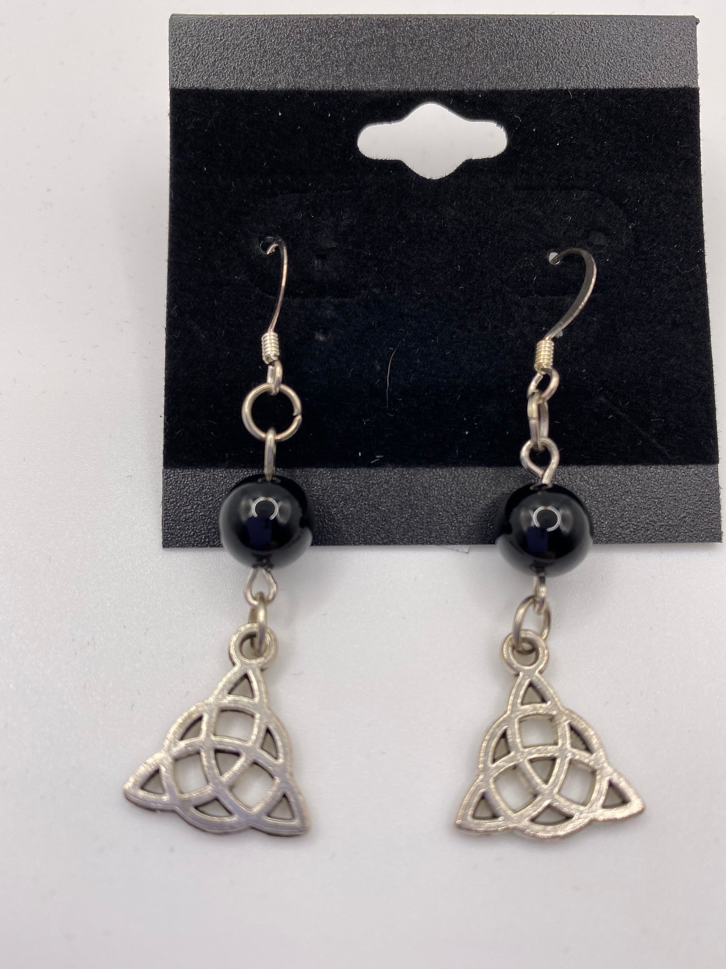 Celtic Knot Earrings with Semi-Precious Stones