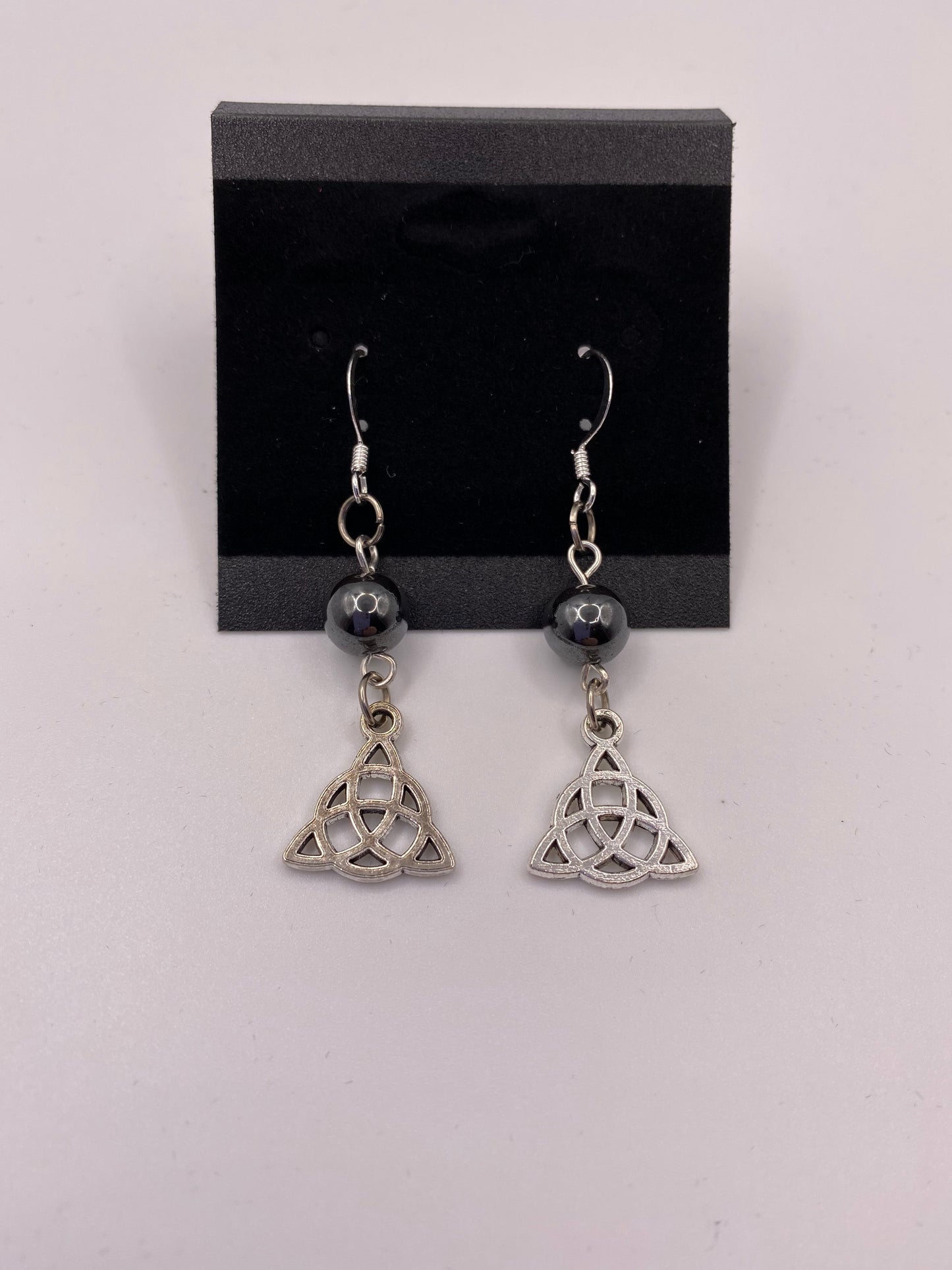 Celtic Knot Earrings with Semi-Precious Stones