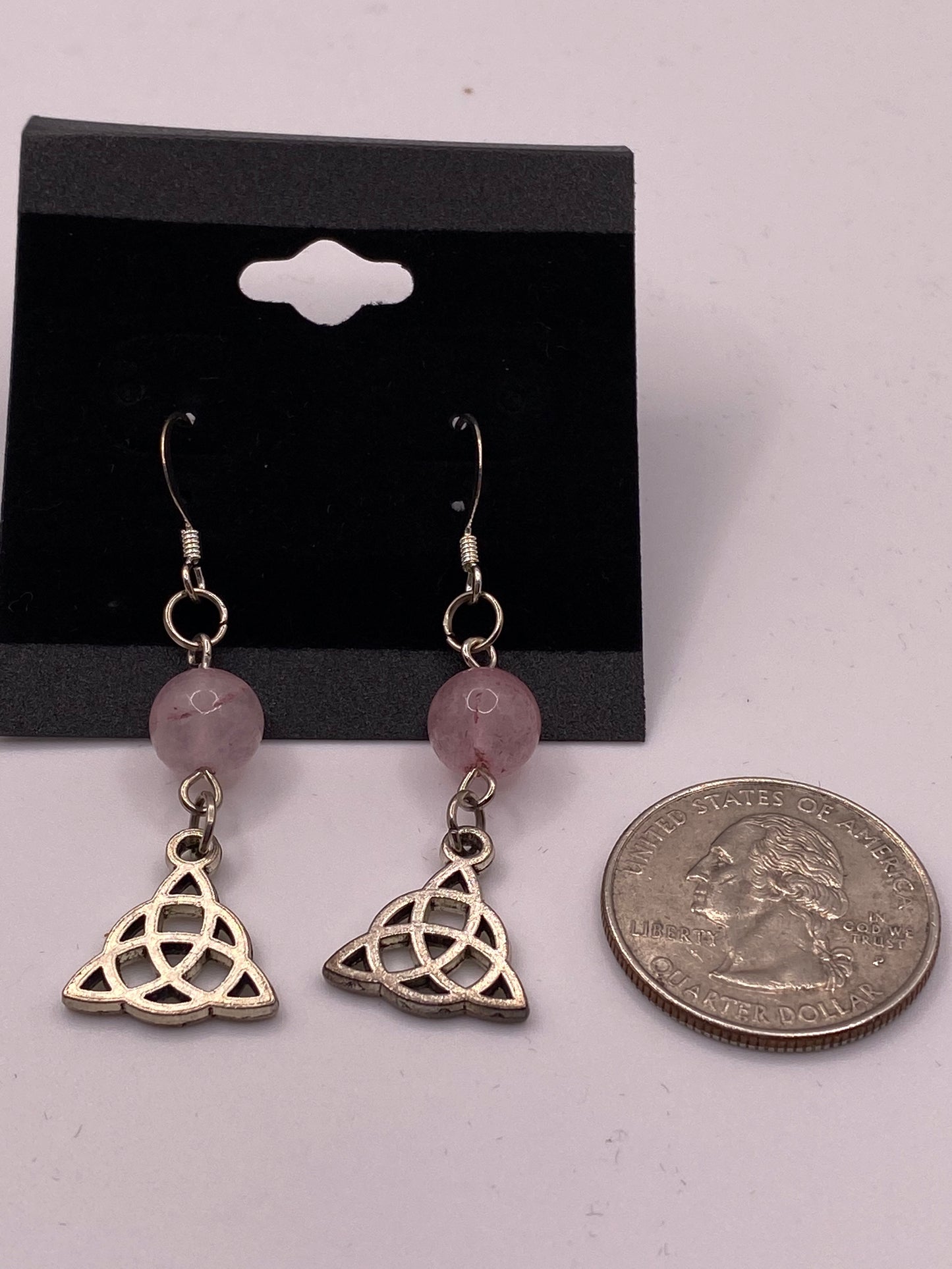 Celtic Knot Earrings with Semi-Precious Stones