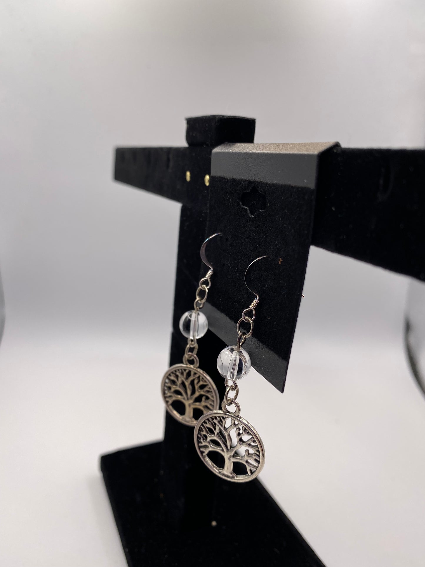 Celtic Tree of Life Earrings with Semi-Precious Stones