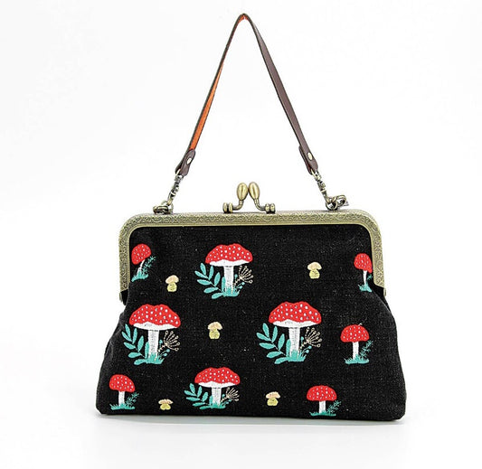 Mushroom Kisslock Bag