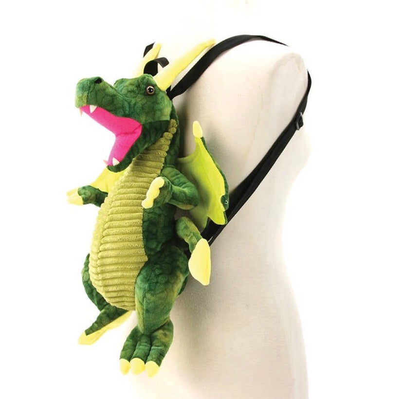 Green Dragon Furry Backpack