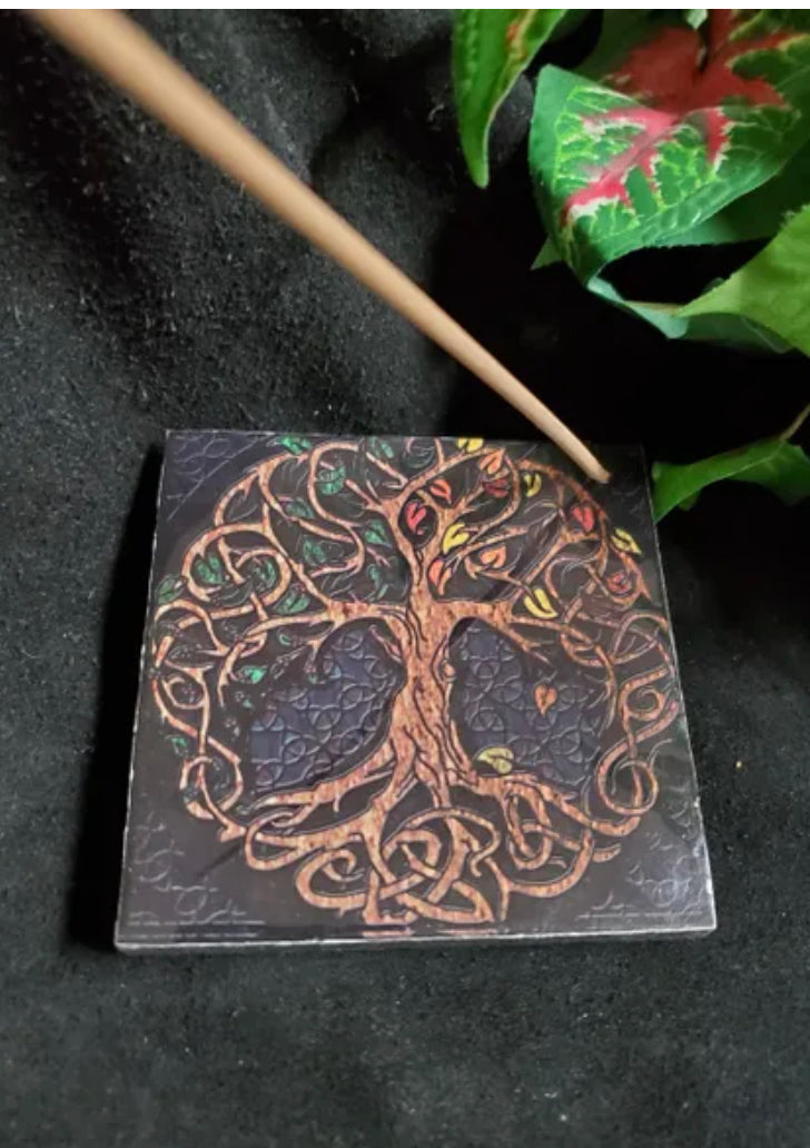 Tree of Life Square Incense Holder